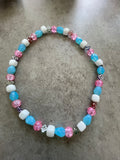 Pink & Turquoise Beaded Necklace
