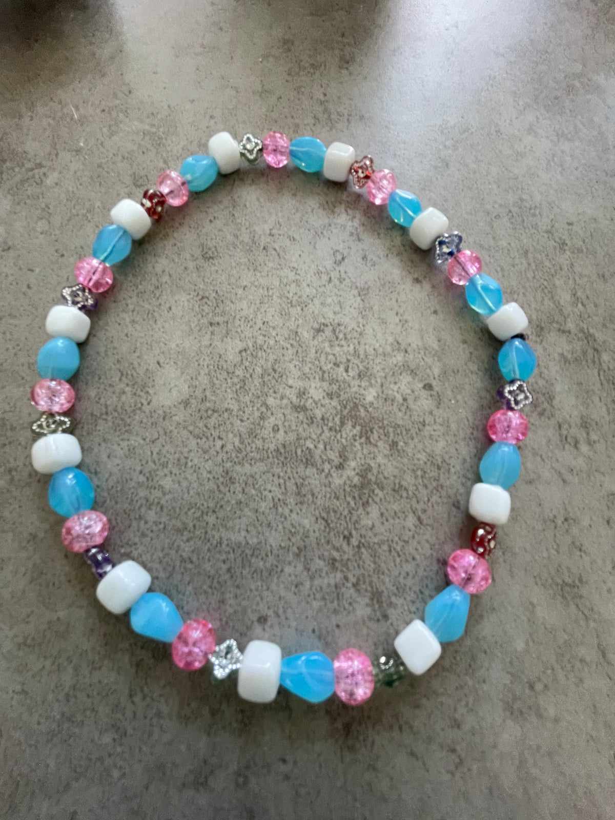 Pink & Turquoise Beaded Necklace