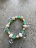 Cream & Mint Beaded Bracelet