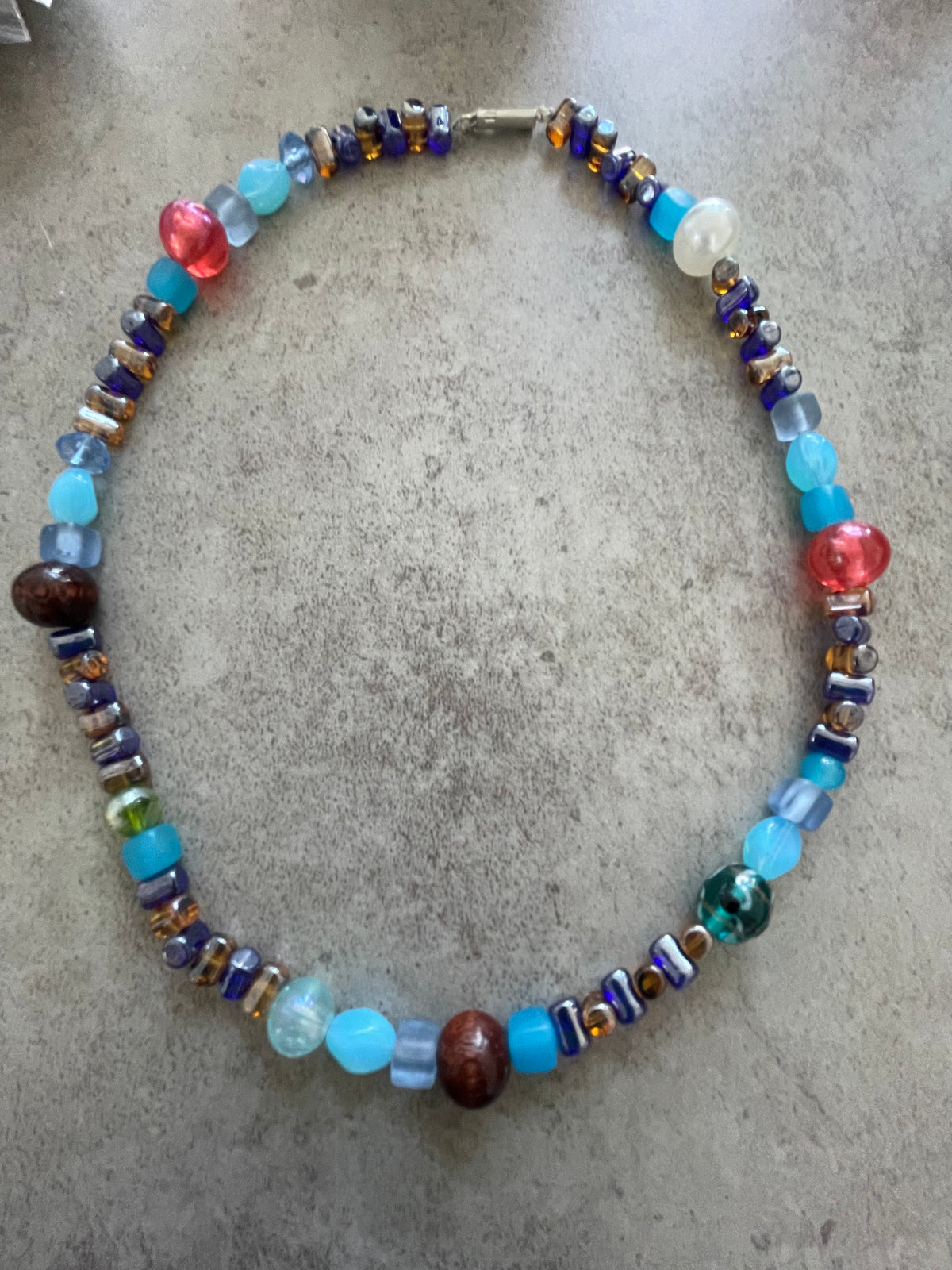 Mixed Gemstone Beaded Necklace