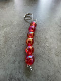 Red Shimmer Bead Keychain