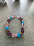 Frosted Cube Bead Necklace