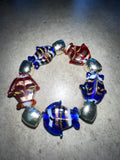 Glass Fish Beaded Bracelet