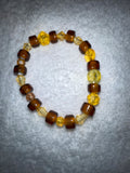 Amber & Yellow Beaded Bracelet